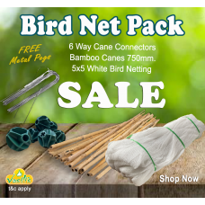 Bird Netting Pack White + Free Galv' U Pegs