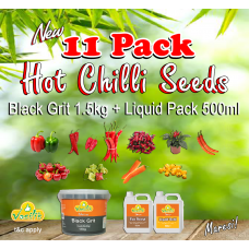 11 Pk Hot Seeds + BG 1.5kg + Liquid Pack 500ml