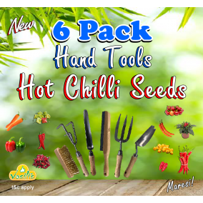 6 Pack Hand Tools + 11 Pack Hot Seeds