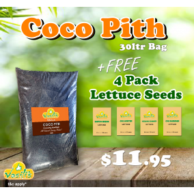 Coco Pith 30Ltr FREE 4 Pack Lettuce Seeds