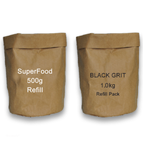 Superfood 500g + Black Grit 1kg Refill