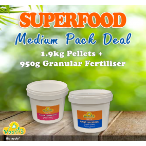 New Superfood 1.9kg Pellets + 950g Fertiliser Medium Pack Deal