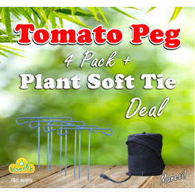 Tomato & Plant Pegs 4pk + Soft Tie