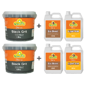 Black Grit 1.5kg Twin Pack + 500ml Liquid Pack