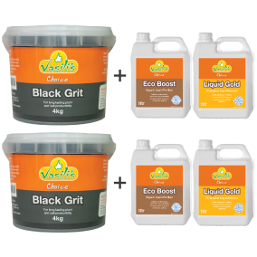 Black Grit 4kg Twin Pack + Liquid Pack 1Ltr